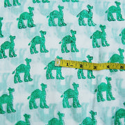 Camel Hand Block Print Indian Natural Cotton Fabric